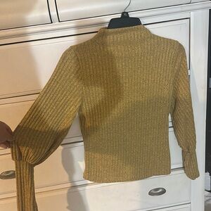 Yellow mock neck sweater